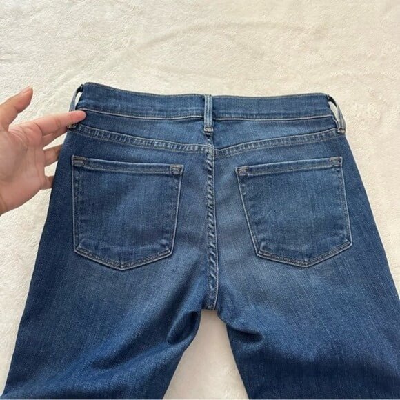 FRAME Denim Le Skinny De Jeanne Jewell Wash Distressed Jeans Size 26 - Picture 7 of 11